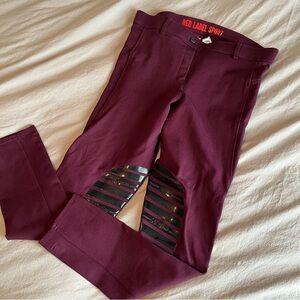 Elation Red Label Burgundy Riding Breeches with Kneepatch Grips - NWOT